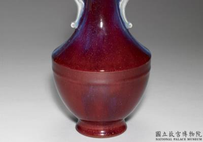 图片[2]-Vase with handles in glaze imitating Jun ware, Qing dynasty, Qianlong reign (1736-1795)-China Archive